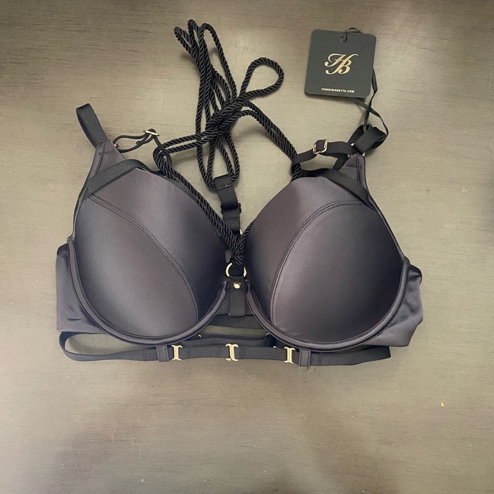 Honey Birdette Shibari Black Bra - Picture 4 of 5
